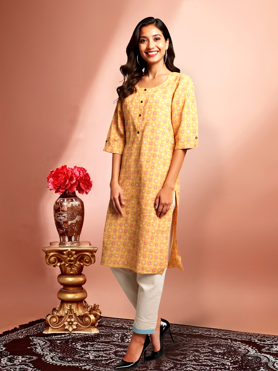 Picture of  Radiate Charm Printed Straight Kurta